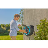 Gardena PowerRoll XL wandhouder voor slang van 35 m, turkoois - zonder accu 18640-55