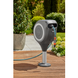 Gardena RollUp M-slangbox voor het terras, 20 m slang, wit, automatisch oprollen 18617-20
