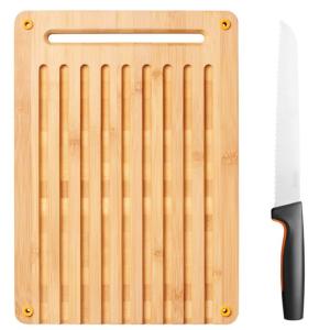 Fiskars Functional Form-set met bamboe broodmes en mes 1057551